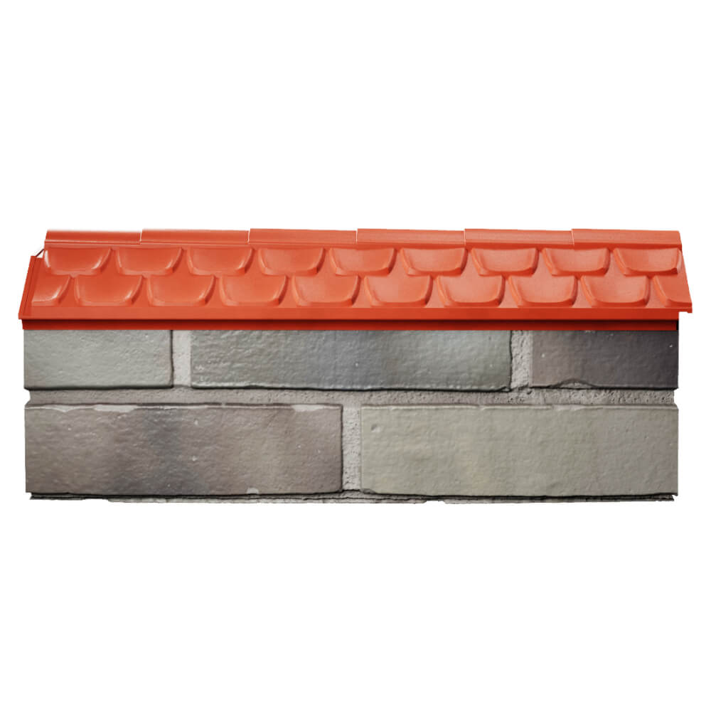 Парапет Zking Эльбрус Красный с посадкой на 0.5 кирпича (130мм) в Пятигорске фото
