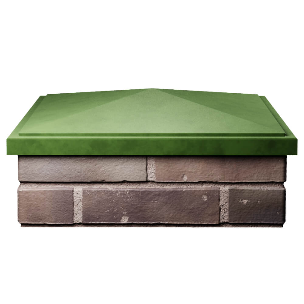 Колпак Zking БонаМоно Зеленый на столб 2х2 кирпича (515х515, 530х530мм) Пятигорск фото