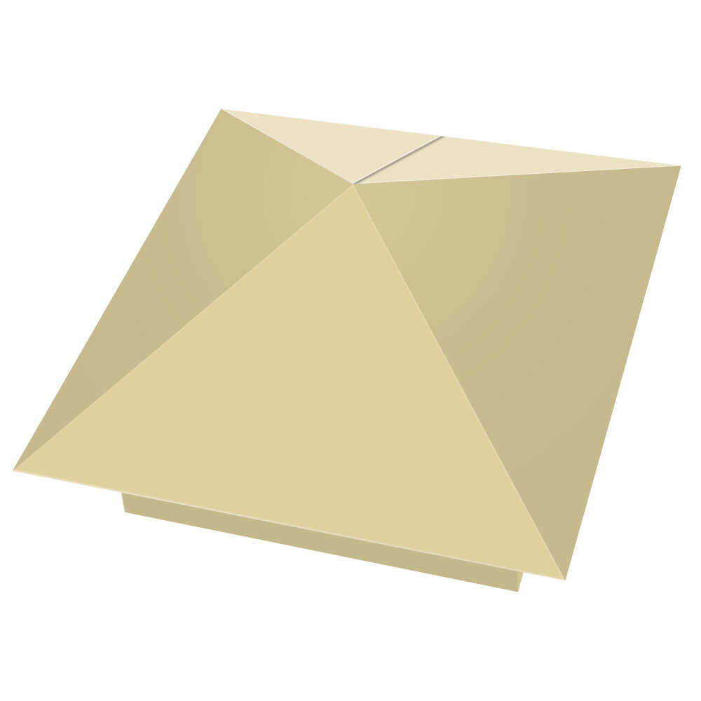 Колпак металлический 400х400мм RAL1014 Бежевый заборный Пятигорск фото