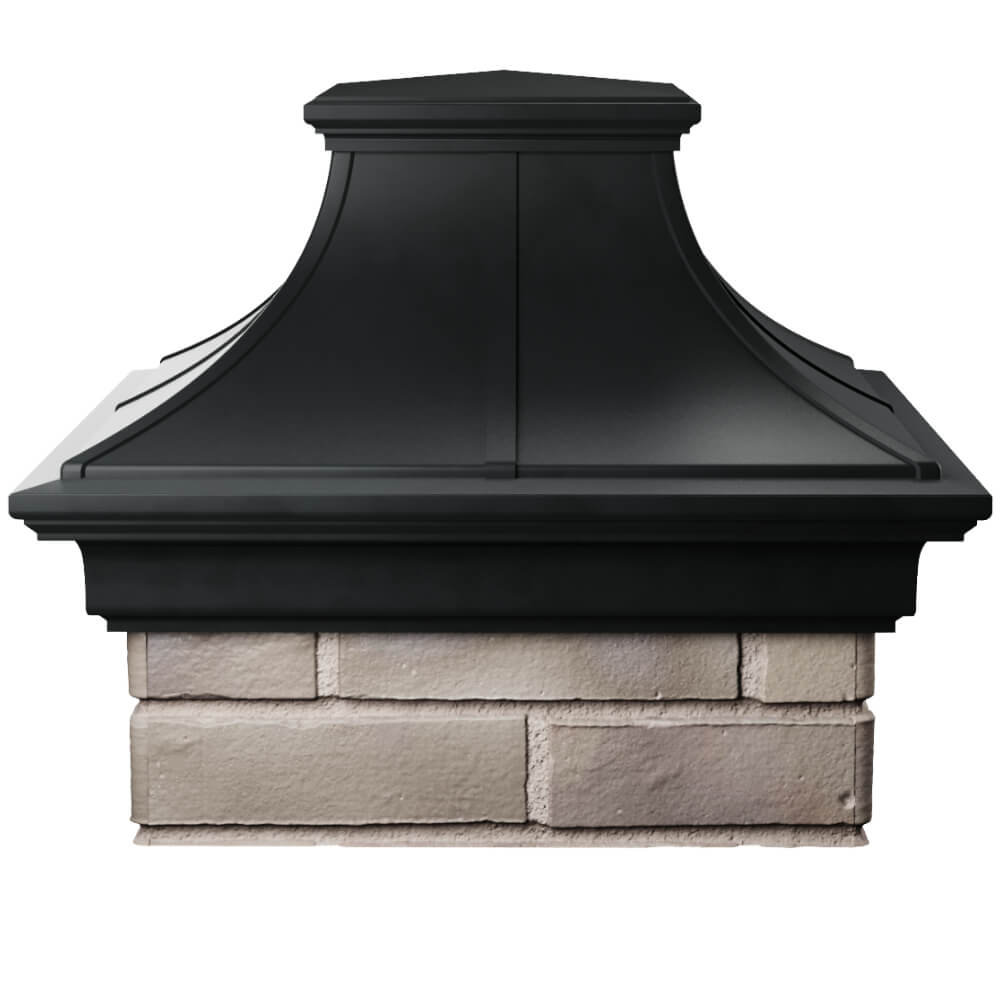 Колпак Zking Монблан Премиум Черный на столб 1.5х1.5 кирпича (385х385мм) Пятигорск фото