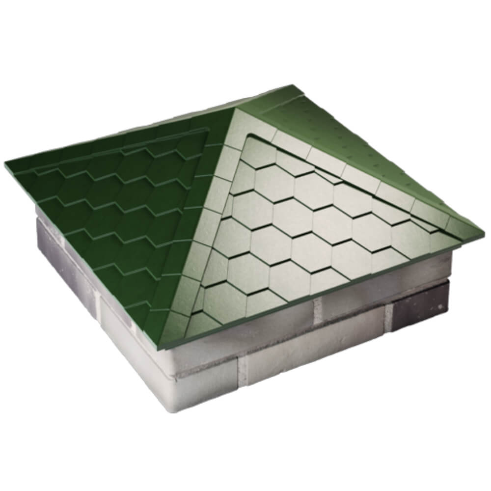 Колпак Zking Эверест Зеленый на столб 2х2 кирпича (535х535мм) Пятигорск фото