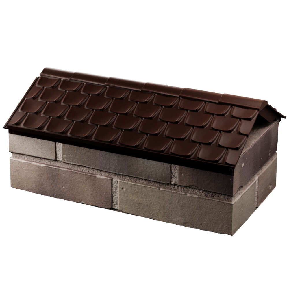 Парапет Zking Эльбрус Коричневый с посадкой на 1 кирпич (255мм) в Пятигорске фото