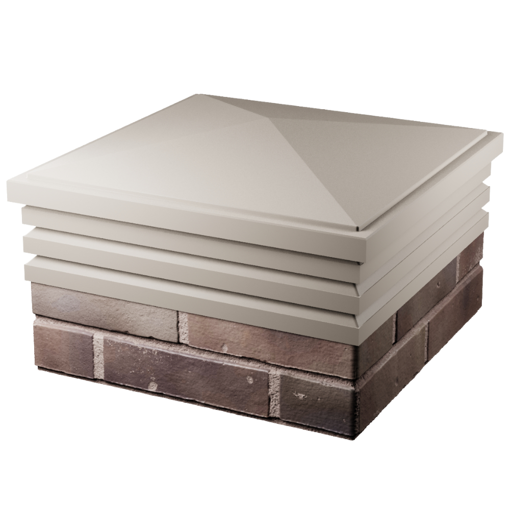 Колпак Zking Бона ХайТек Бежевый на столб 2х2 кирпича (513х513мм) в Пятигорске фото