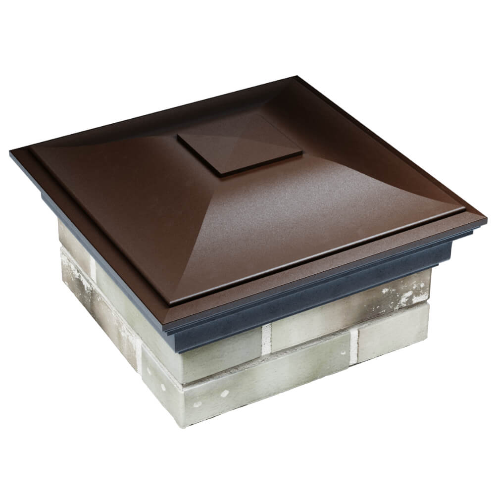 Колпак Zking Монблан Коричневый на столб 1.5х1.5 кирпича (385х385мм) в Пятигорске фото