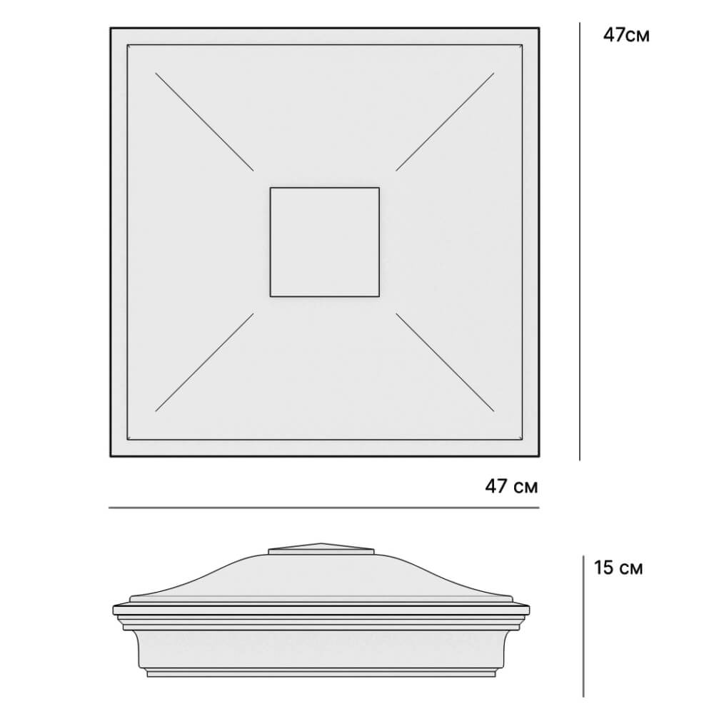 Колпак Zking Монблан Коричневый на столб 1.5х1.5 кирпича (385х385мм) в Пятигорске фото