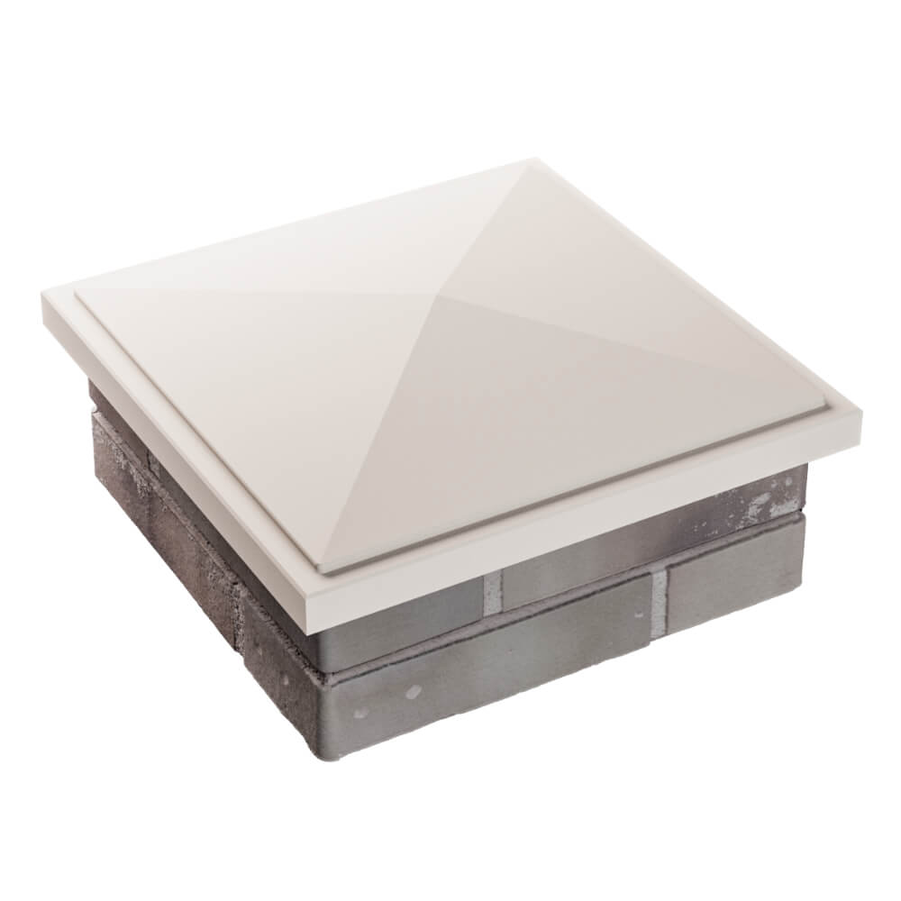 Колпак Zking БонаМоно Бежевый на столб 1.5х1.5 кирпича (385х385, 400х400мм) в Пятигорске фото