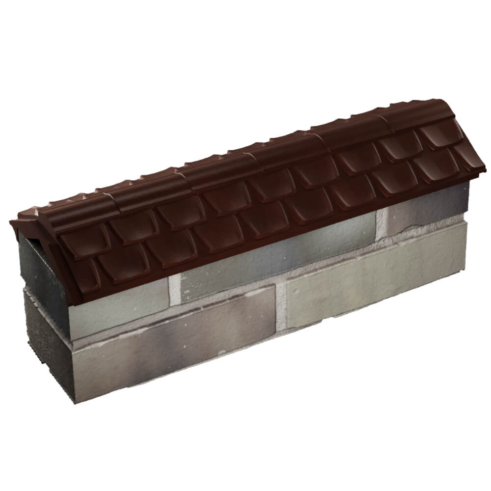 Парапет Zking Эльбрус Коричневый с посадкой на 0.5 кирпича (130мм) в Пятигорске фото