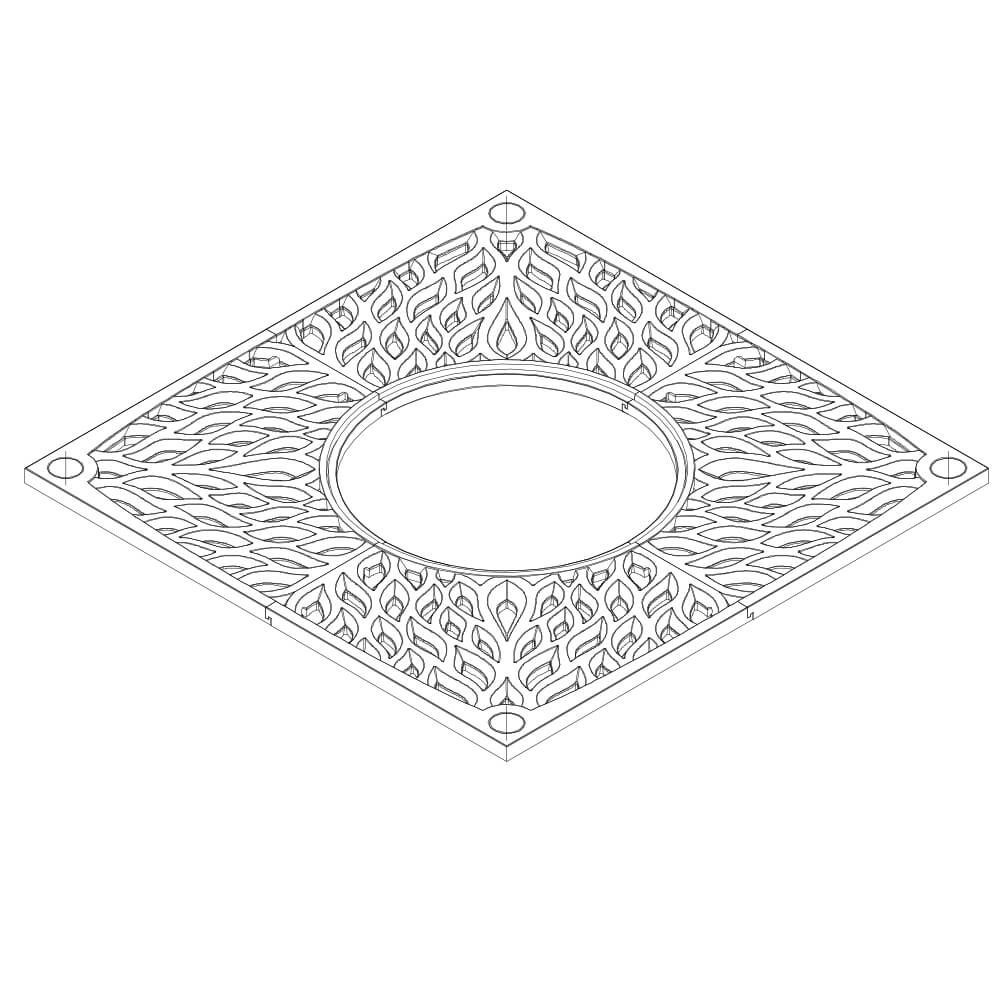 Приствольная решетка для дерева ZKING CRUST 2х2м Черная в Пятигорске фото