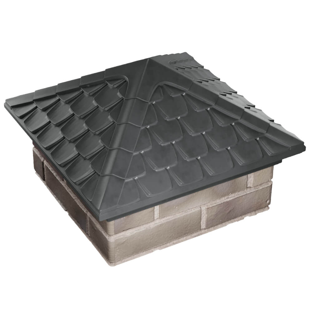 Колпак Zking Эльбрус Серый на столб 1.5х1.5 кирпича (385х385мм) в Пятигорске фото