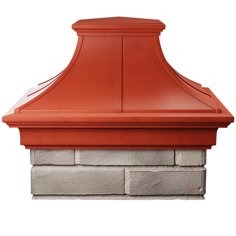 Колпак Zking Монблан Премиум Красный на столб 1.5х1.5 кирпича (385х385мм) Пятигорск фото