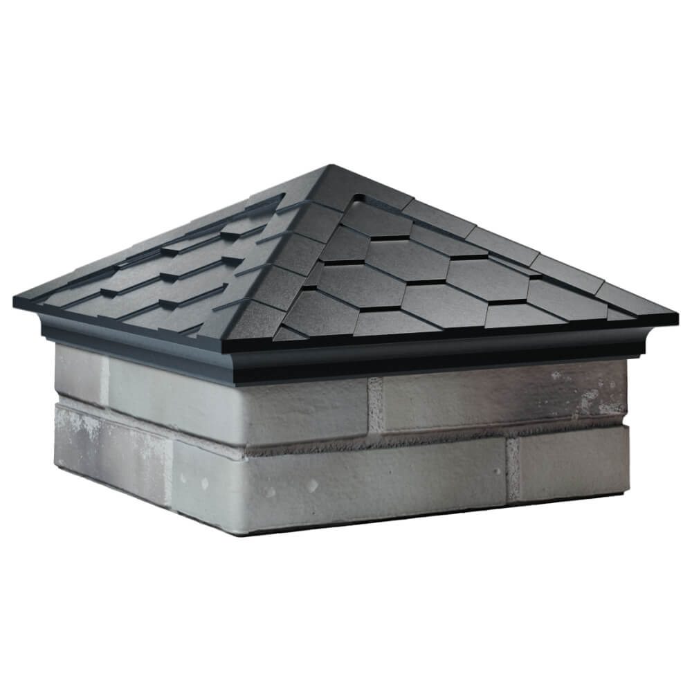 Колпак Zking Эверест Черный на столб 1.5х1.5 кирпича (390х390мм) в Пятигорске фото