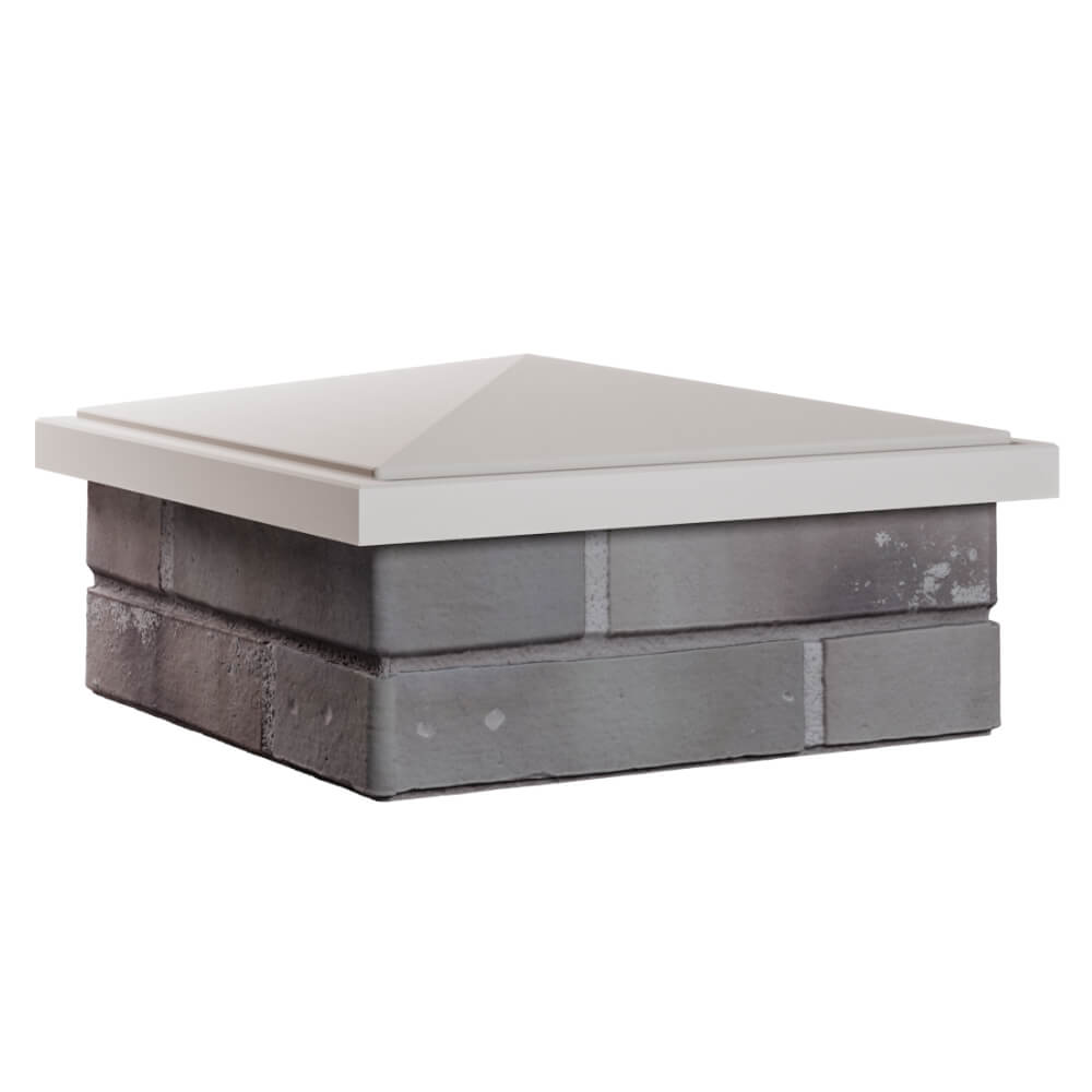 Колпак Zking БонаМоно Бежевый на столб 1.5х1.5 кирпича (385х385, 400х400мм) в Пятигорске фото