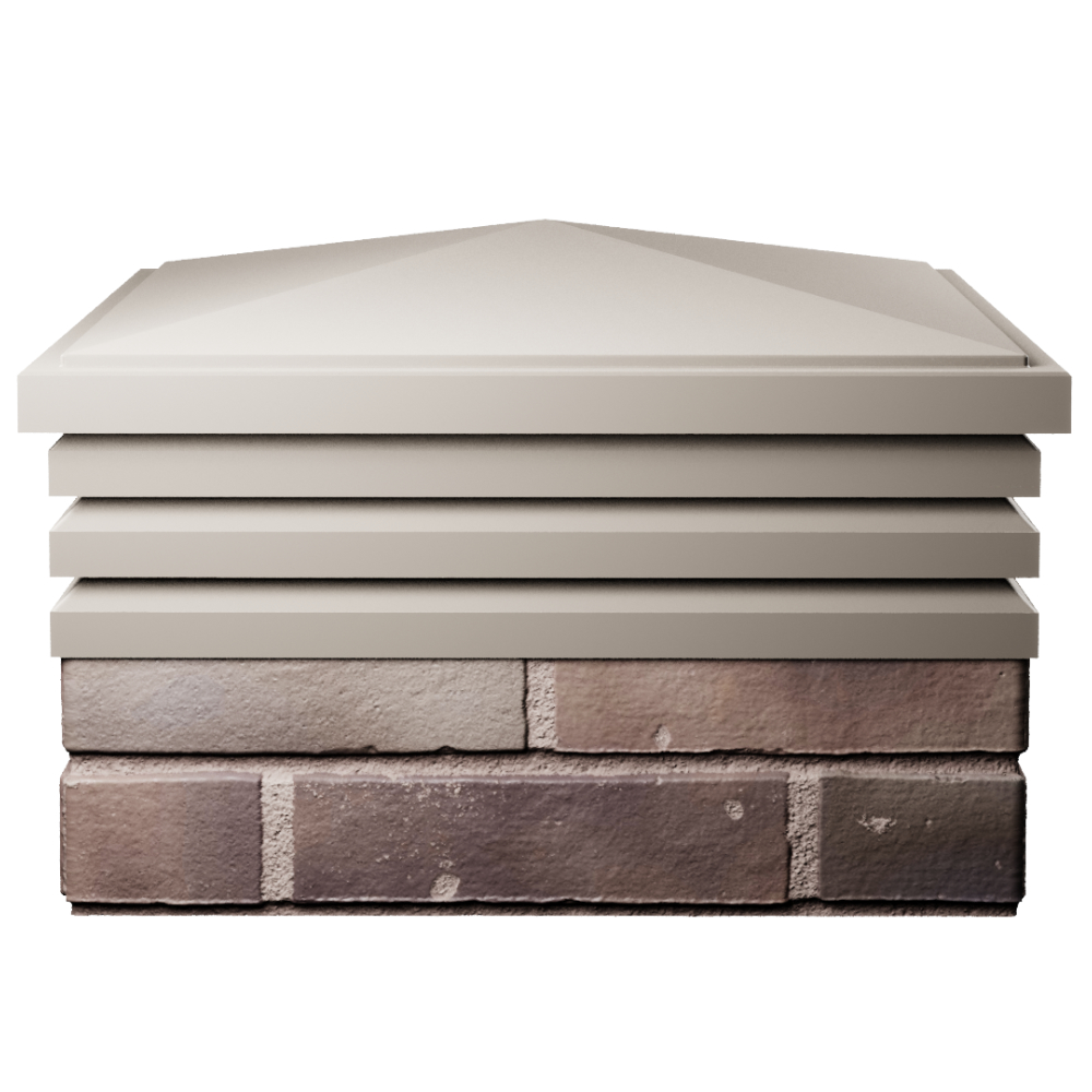 Колпак Zking Бона ХайТек Бежевый на столб 2х2 кирпича (513х513мм) Пятигорск фото