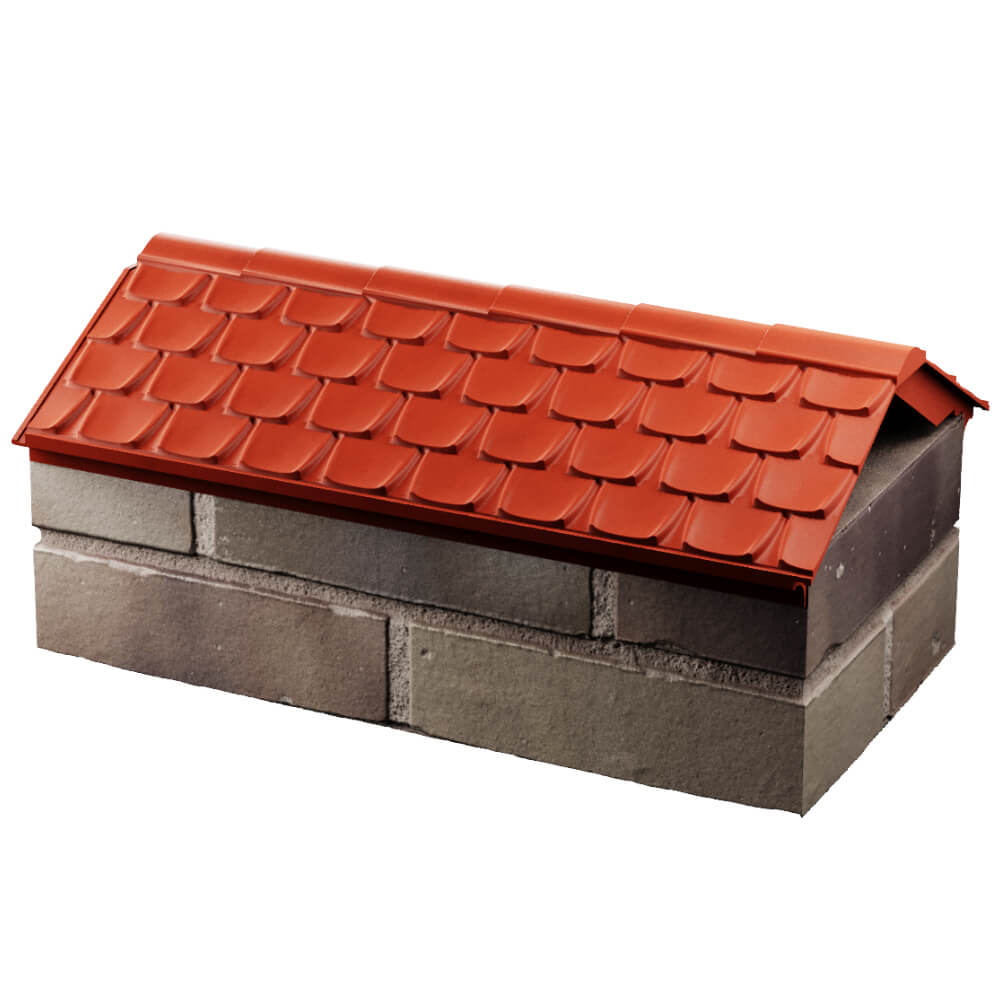 Парапет Zking Эльбрус Красный с посадкой на 1 кирпич (255мм) в Пятигорске фото