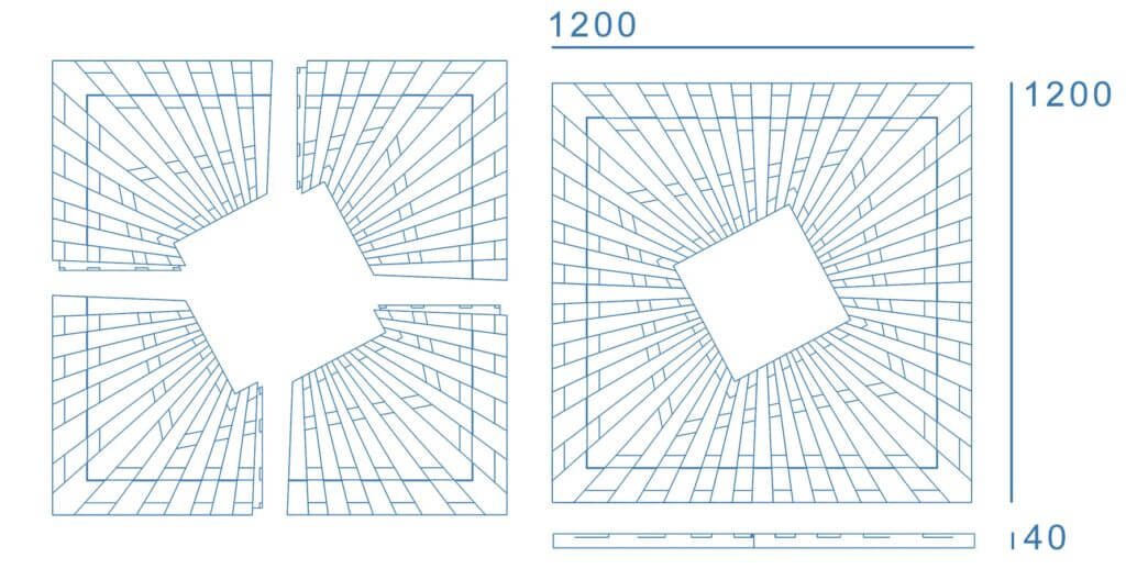 Приствольная решетка для дерева ZKING ATMOSPHERE 1.2х1.2м Коричневая в Пятигорске фото