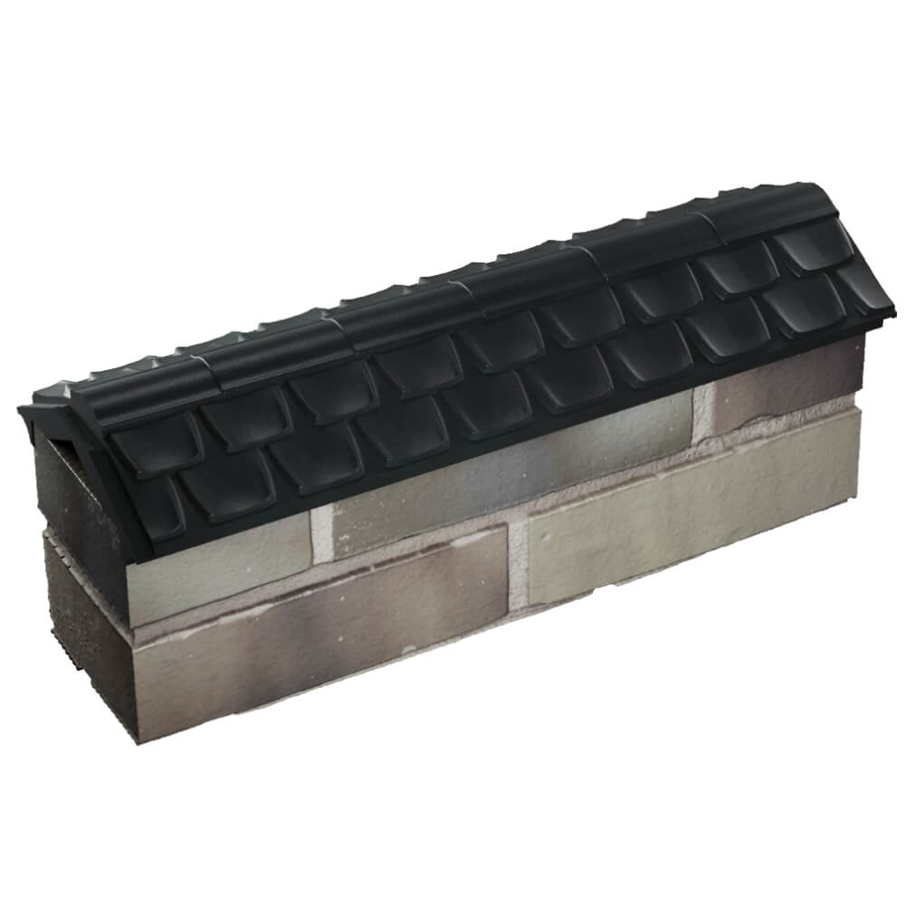 Парапет Zking Эльбрус Черный с посадкой на 0.5 кирпича (130мм) в Пятигорске фото