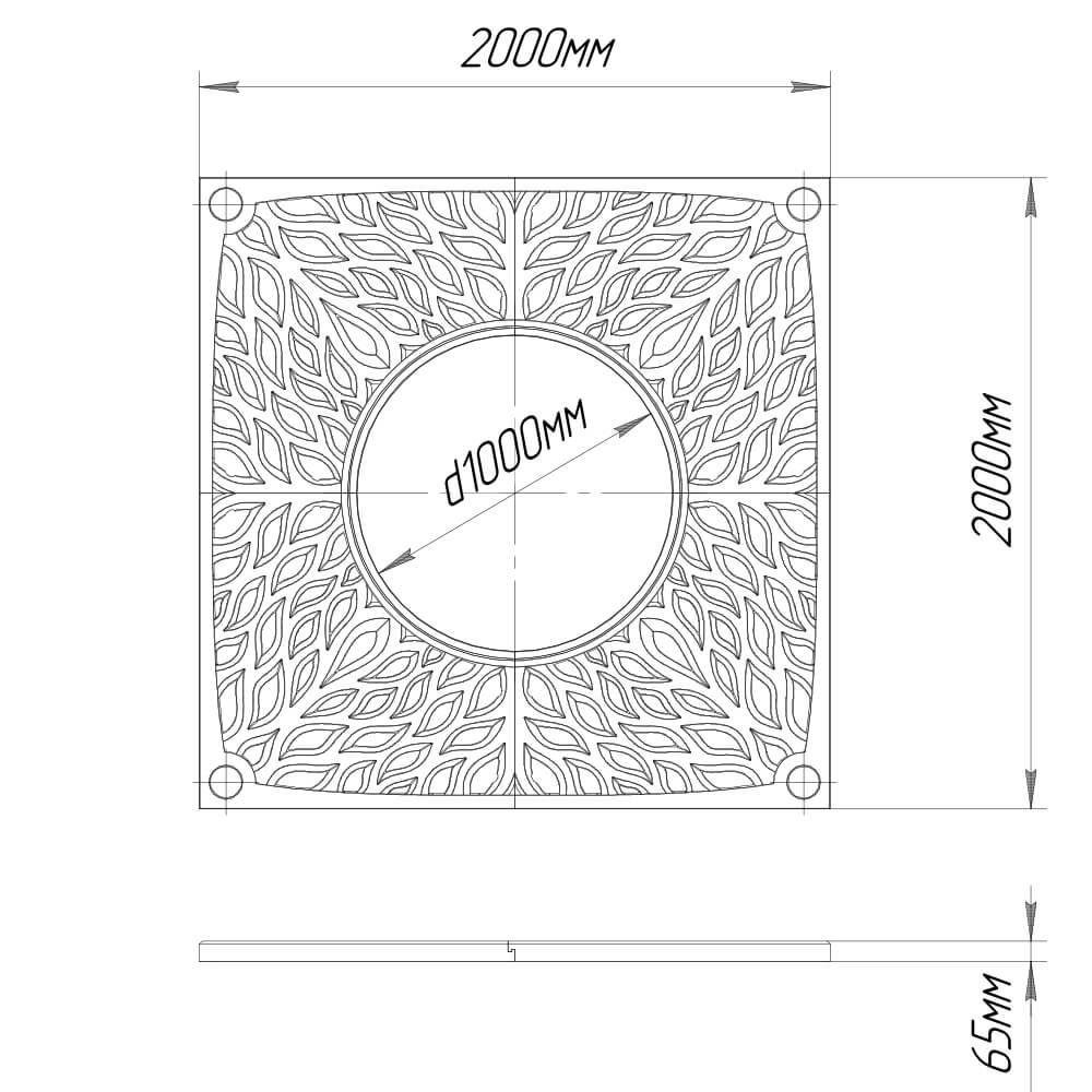 Приствольная решетка для дерева ZKING CRUST 2х2м Черная в Пятигорске фото