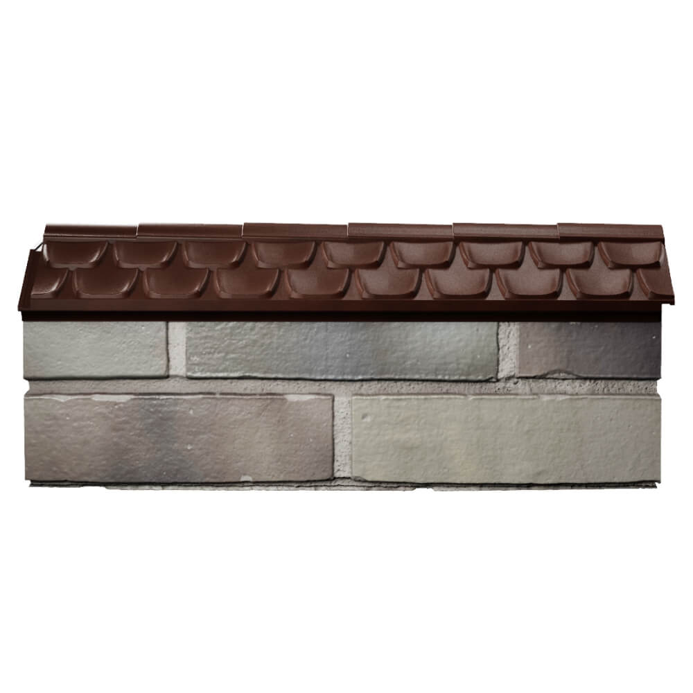 Парапет Zking Эльбрус Коричневый с посадкой на 0.5 кирпича (130мм) в Пятигорске фото