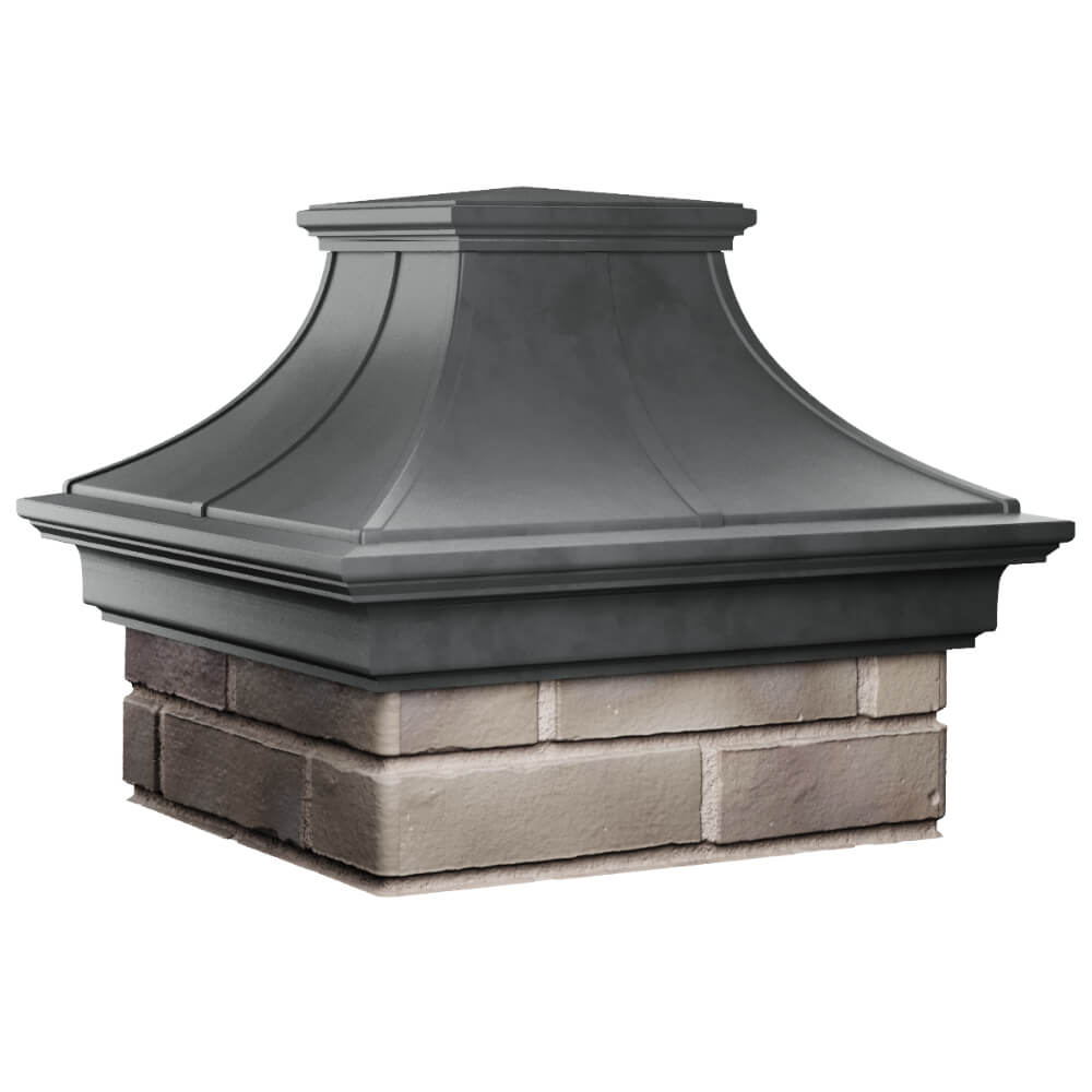 Колпак Zking Монблан Премиум Серый на столб 1.5х1.5 кирпича (385х385мм) в Пятигорске фото