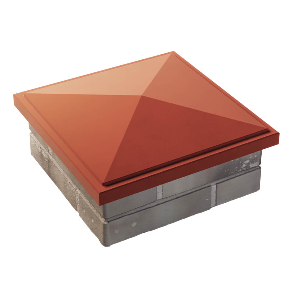 Колпак Zking БонаМоно Красный на столб 1.5х1.5 кирпича (385х385, 400х400мм) в Пятигорске фото