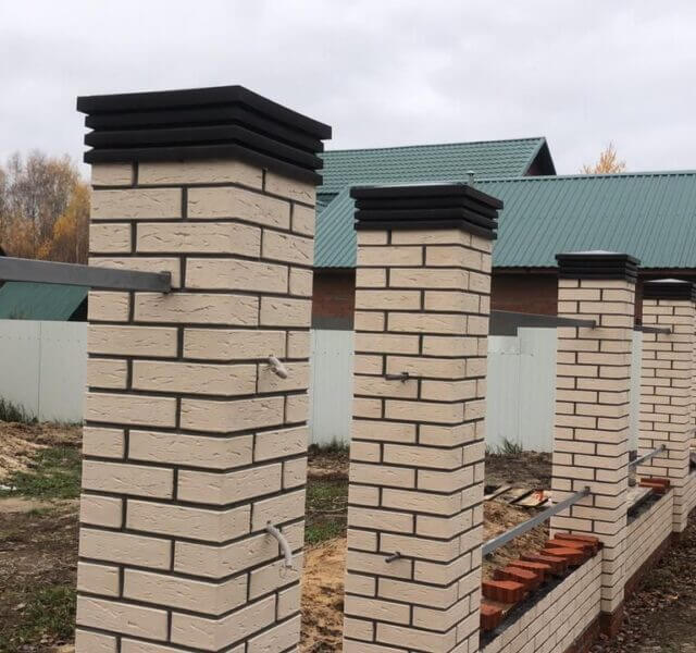 Колпак Zking Бона ХайТек Коричневый на столб 1.5х1.5 кирпича (385х385мм) в Пятигорске фото