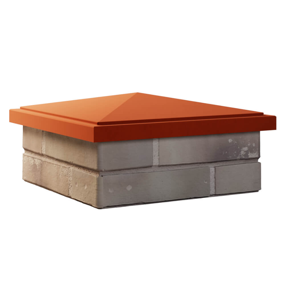 Колпак Zking БонаМоно Красный на столб 1.5х1.5 кирпича (385х385, 400х400мм) в Пятигорске фото