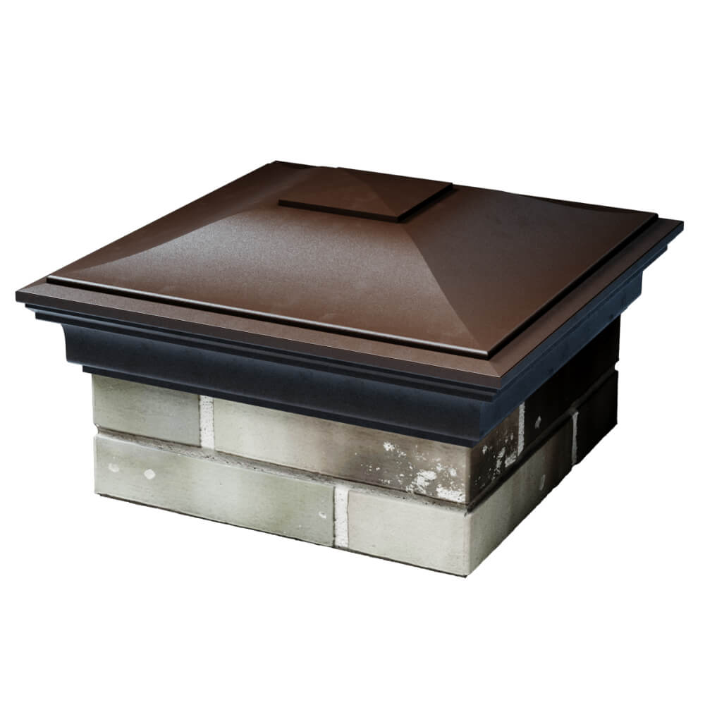 Колпак Zking Монблан Коричневый на столб 1.5х1.5 кирпича (385х385мм) в Пятигорске фото