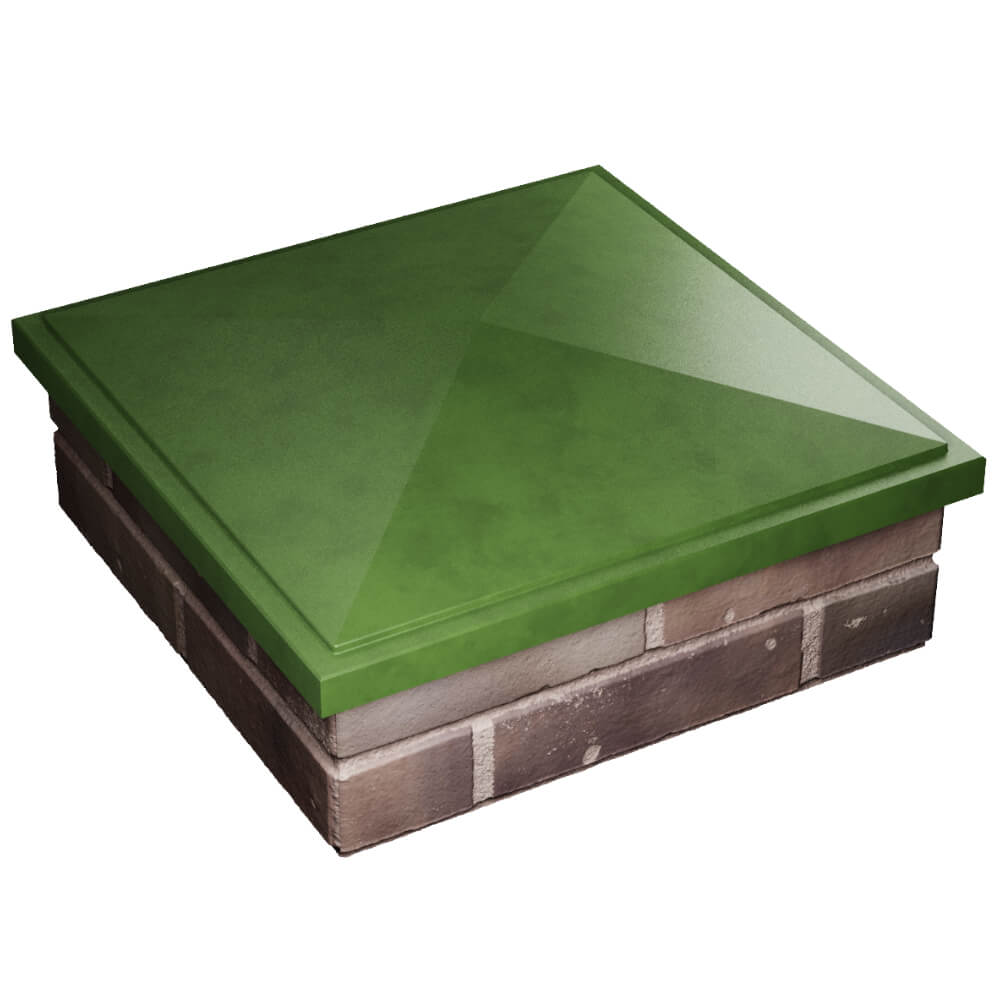 Колпак Zking БонаМоно Зеленый на столб 2х2 кирпича (515х515, 530х530мм) в Пятигорске фото