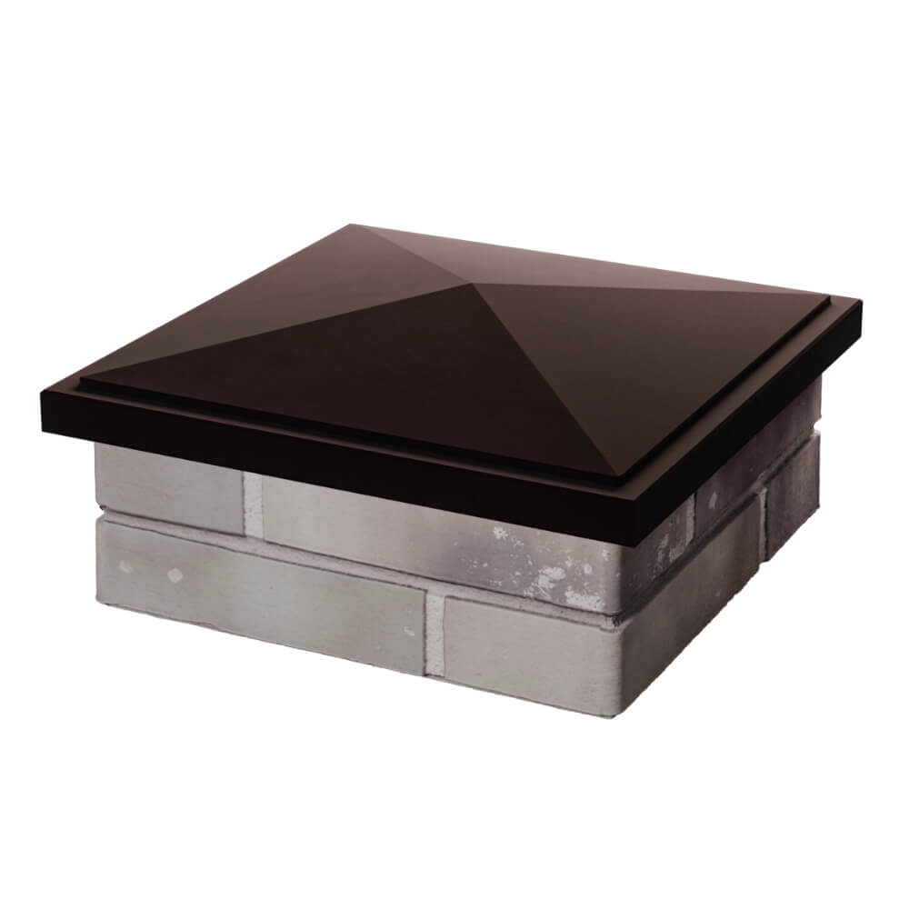 Колпак Zking БонаМоно Коричневый на столб 1.5х1.5 кирпича (385х385, 400х400мм) в Пятигорске фото