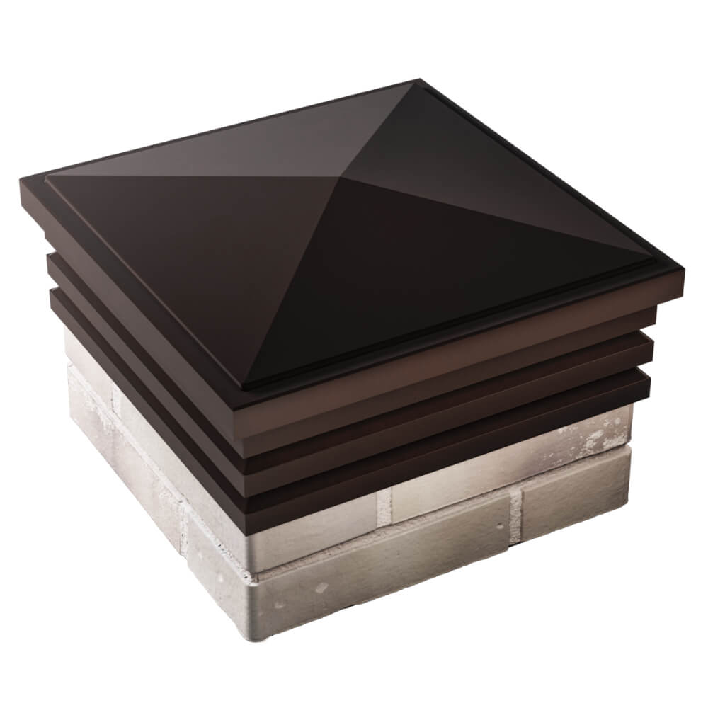 Колпак Zking Бона ХайТек Коричневый на столб 1.5х1.5 кирпича (385х385мм) в Пятигорске фото