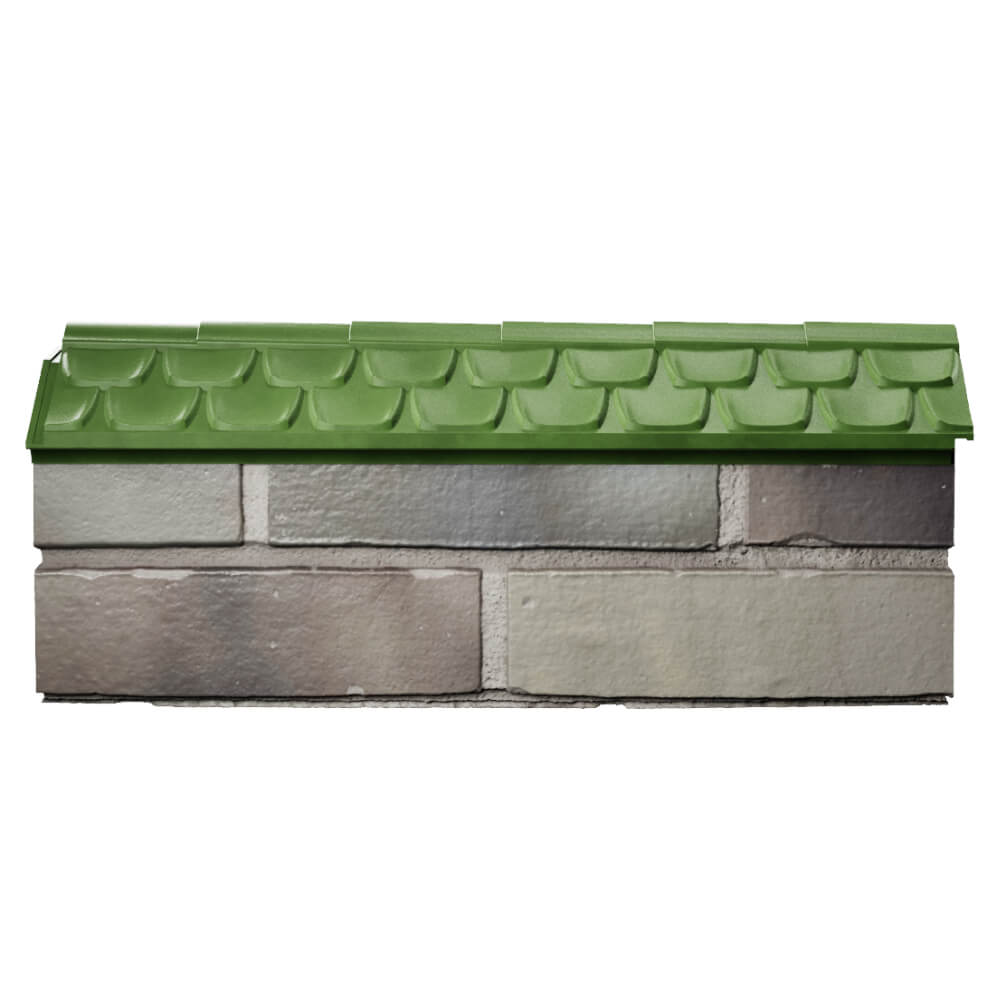 Парапет Zking Эльбрус Зеленый с посадкой на 0.5 кирпича (130мм) в Пятигорске фото