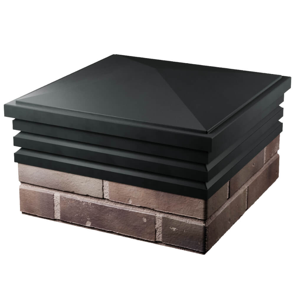 Колпак Zking Бона ХайТек Черный на столб 2х2 кирпича (513х513мм) в Пятигорске фото