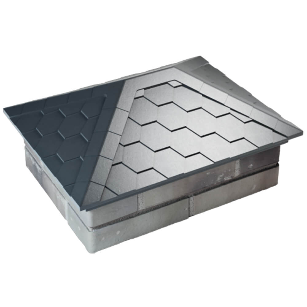 Колпак Zking Эверест Серый на столб 2х1.5 кирпича (520х390мм) Пятигорск фото