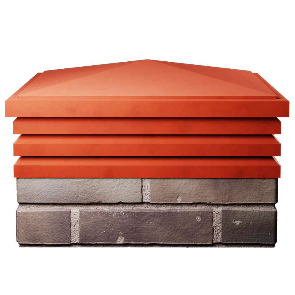 Колпак Zking Бона ХайТек Красный на столб 2х2 кирпича (513х513мм) Пятигорск фото