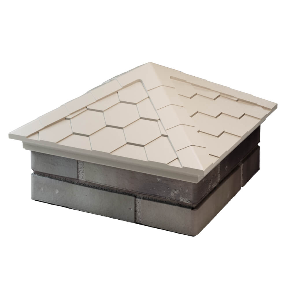 Колпак Zking Эверест Бежевый на столб 1.5х1.5 кирпича (390х390мм) в Пятигорске фото