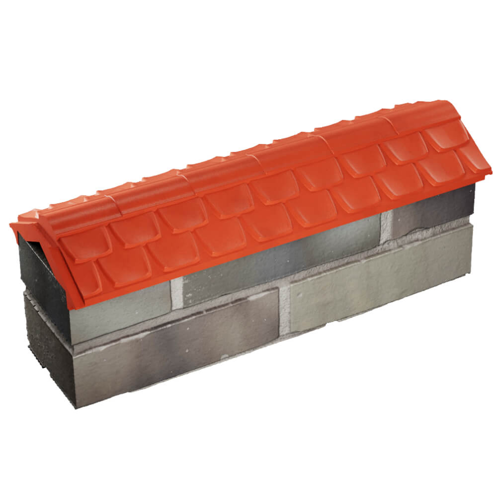 Парапет Zking Эльбрус Красный с посадкой на 0.5 кирпича (130мм) в Пятигорске фото