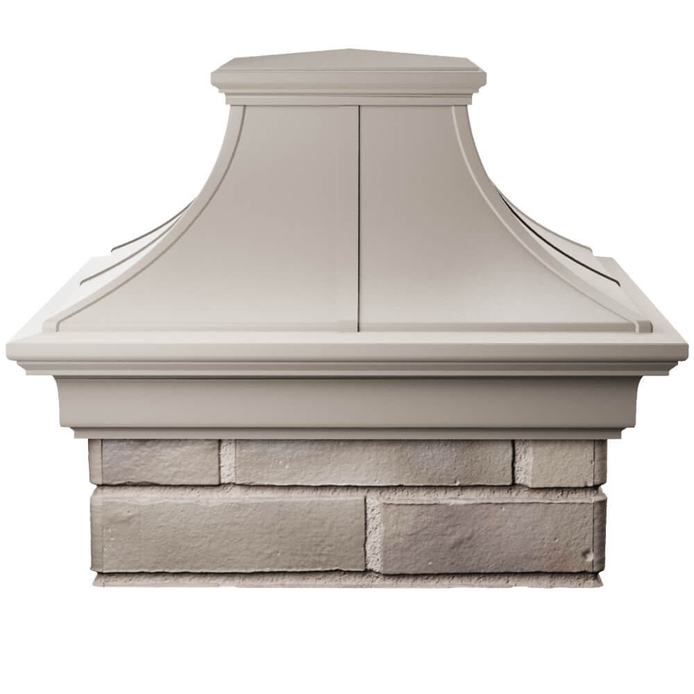 Колпак Zking Монблан Премиум Бежевый на столб 1.5х1.5 кирпича (385х385мм) Пятигорск фото