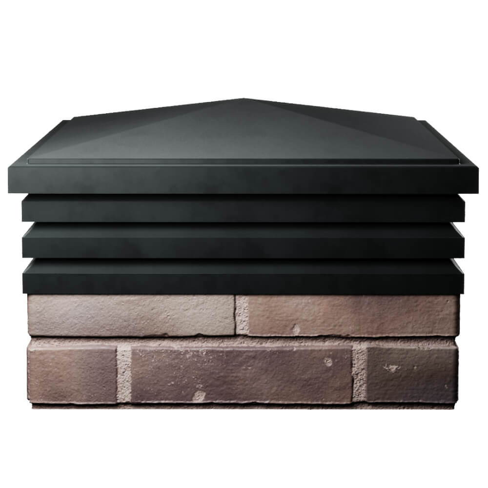 Колпак Zking Бона ХайТек Черный на столб 2х2 кирпича (513х513мм) Пятигорск фото