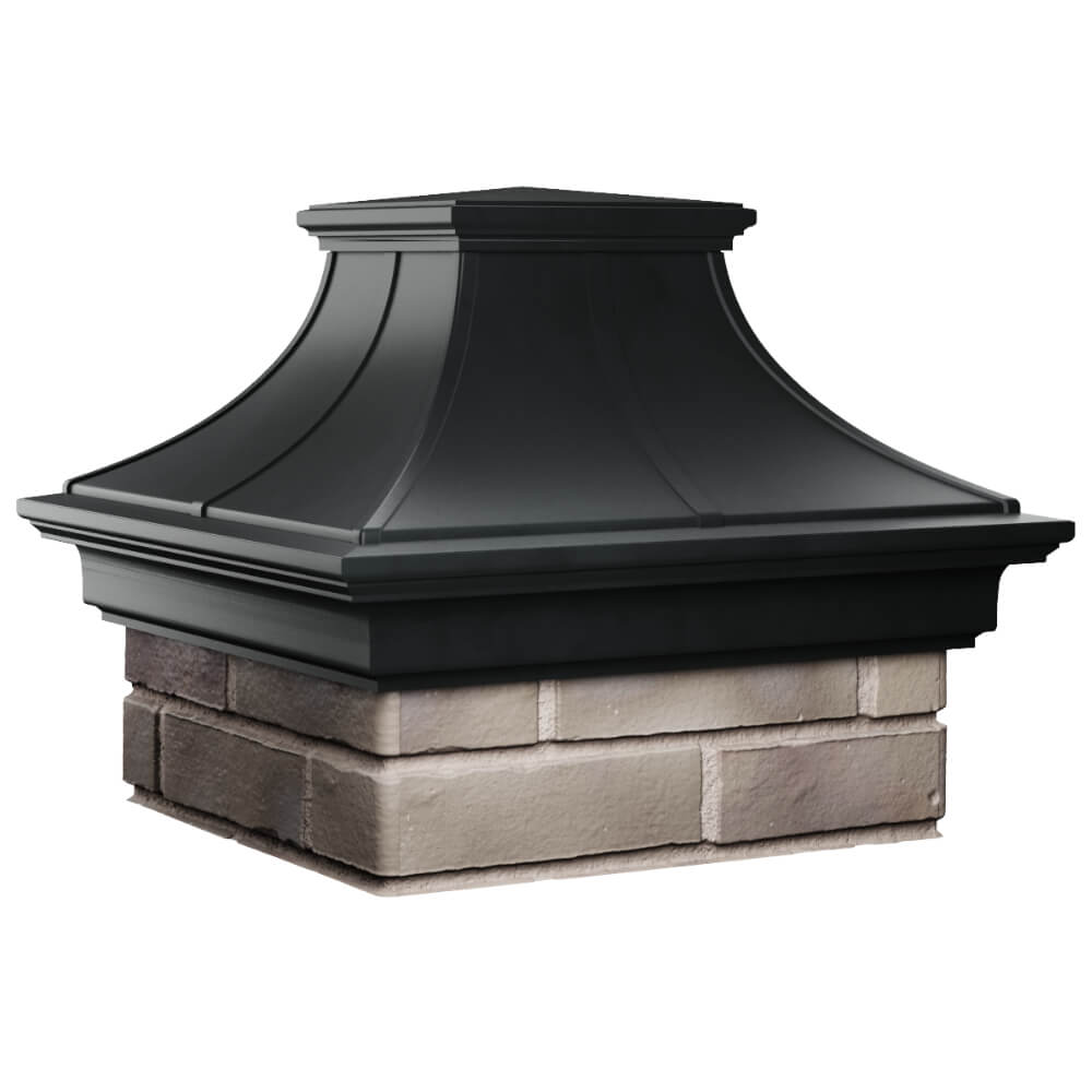 Колпак Zking Монблан Премиум Черный на столб 1.5х1.5 кирпича (385х385мм) в Пятигорске фото