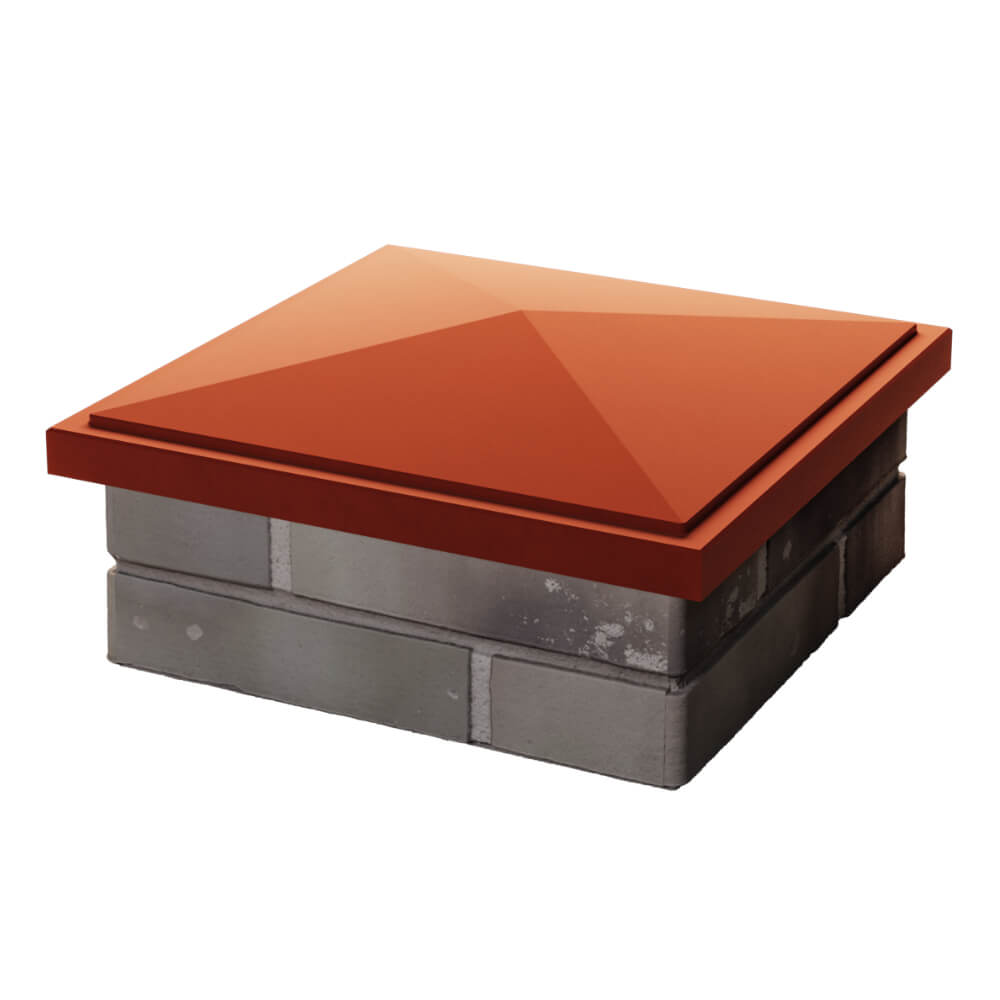 Колпак Zking БонаМоно Красный на столб 1.5х1.5 кирпича (385х385, 400х400мм) в Пятигорске фото