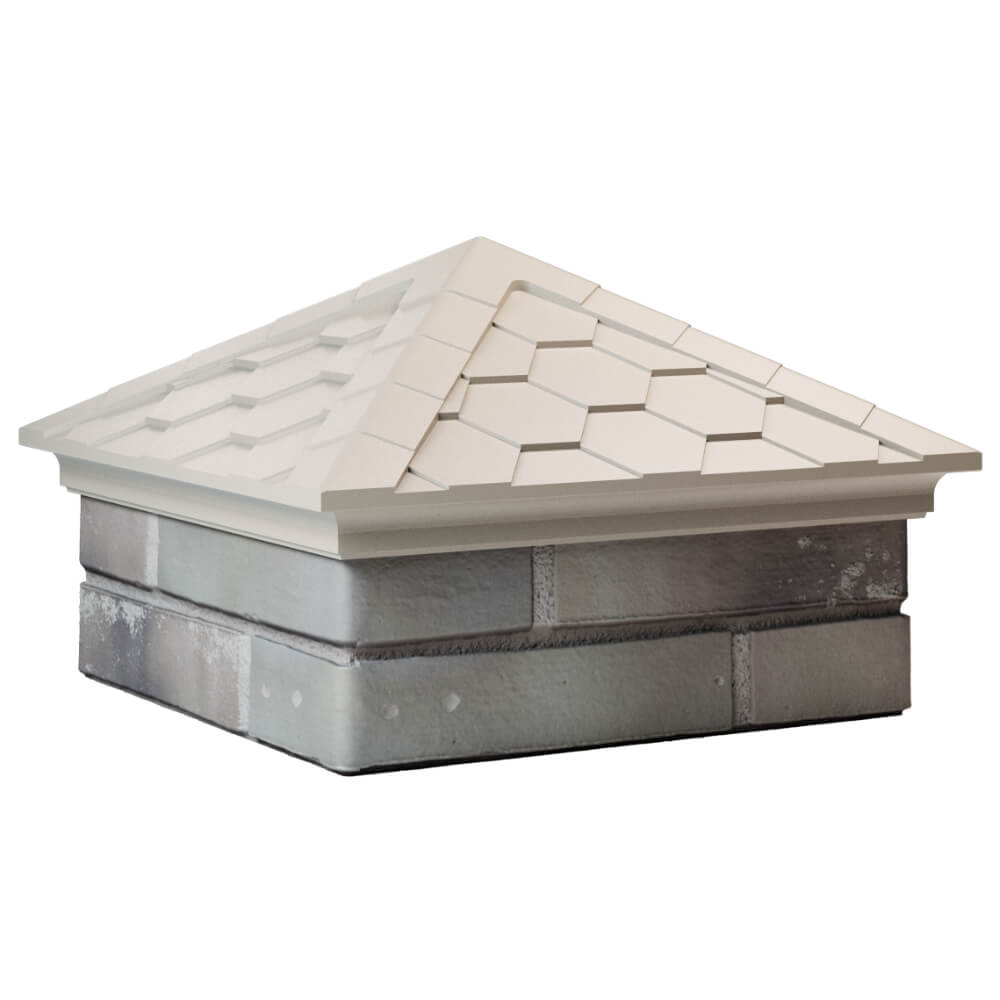 Колпак Zking Эверест Бежевый на столб 1.5х1.5 кирпича (390х390мм) в Пятигорске фото