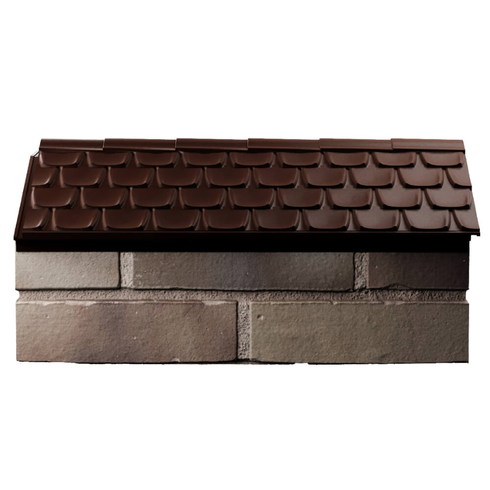 Парапет Zking Эльбрус Коричневый с посадкой на 1 кирпич (255мм) в Пятигорске фото