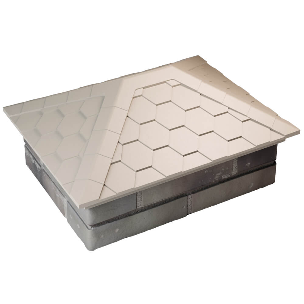 Колпак Zking Эверест Бежевый на столб 2х1.5 кирпича (520х390мм) Пятигорск фото