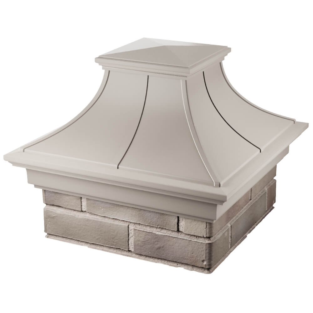 Колпак Zking Монблан Премиум Бежевый на столб 1.5х1.5 кирпича (385х385мм) в Пятигорске фото