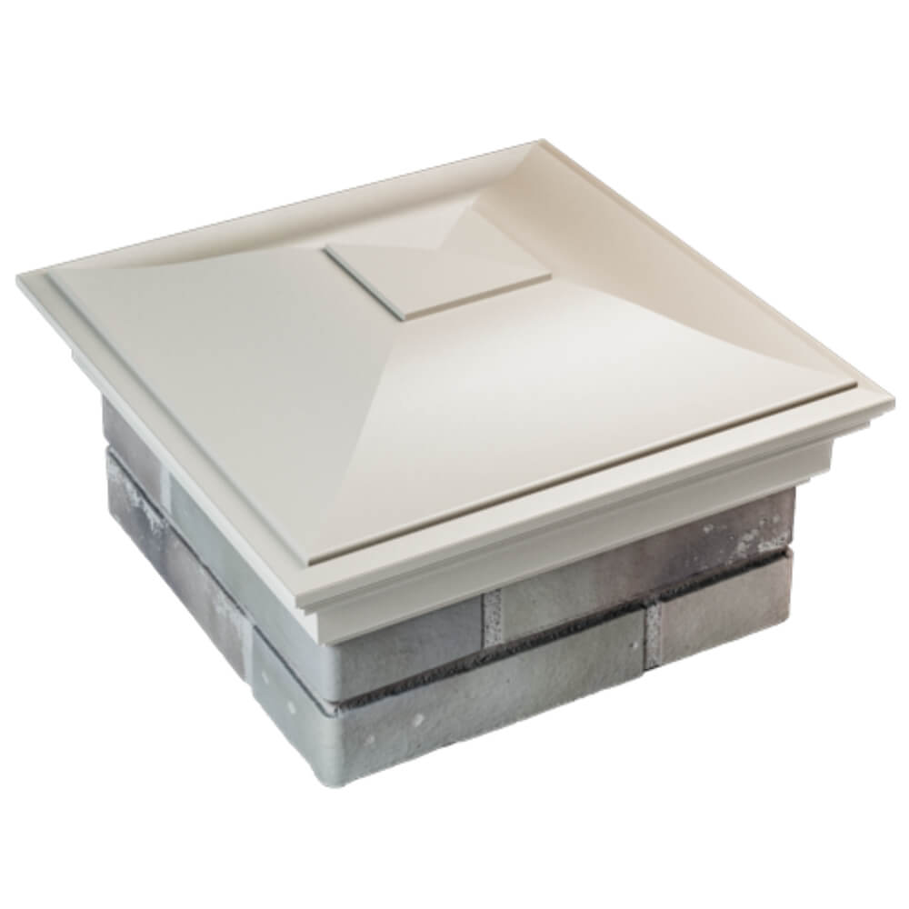 Колпак Zking Монблан Бежевый на столб 1.5х1.5 кирпича (385х385мм)