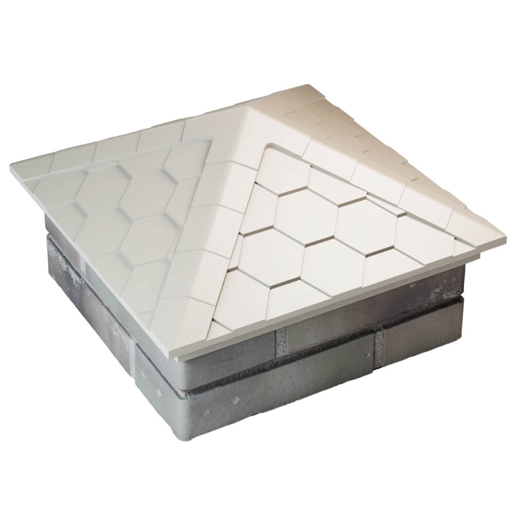 Колпак Zking Эверест Бежевый на столб 1.5х1.5 кирпича (390х390мм) в Пятигорске фото