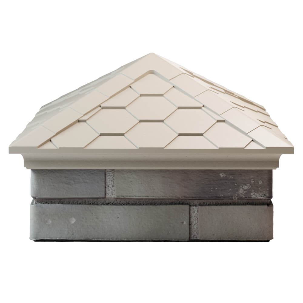 Колпак Zking Эверест Бежевый на столб 1.5х1.5 кирпича (390х390мм) Пятигорск фото