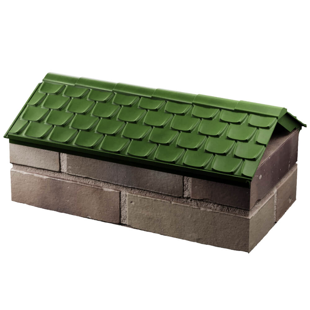 Парапет Zking Эльбрус Зеленый с посадкой на 1 кирпич (255мм) в Пятигорске фото