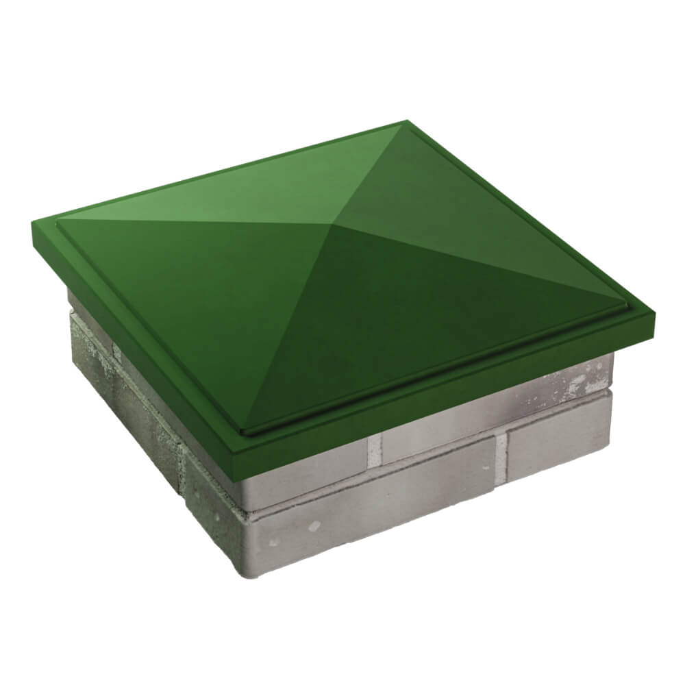 Колпак Zking БонаМоно Зеленый на столб 1.5х1.5 кирпича (385х385, 400х400мм) в Пятигорске фото