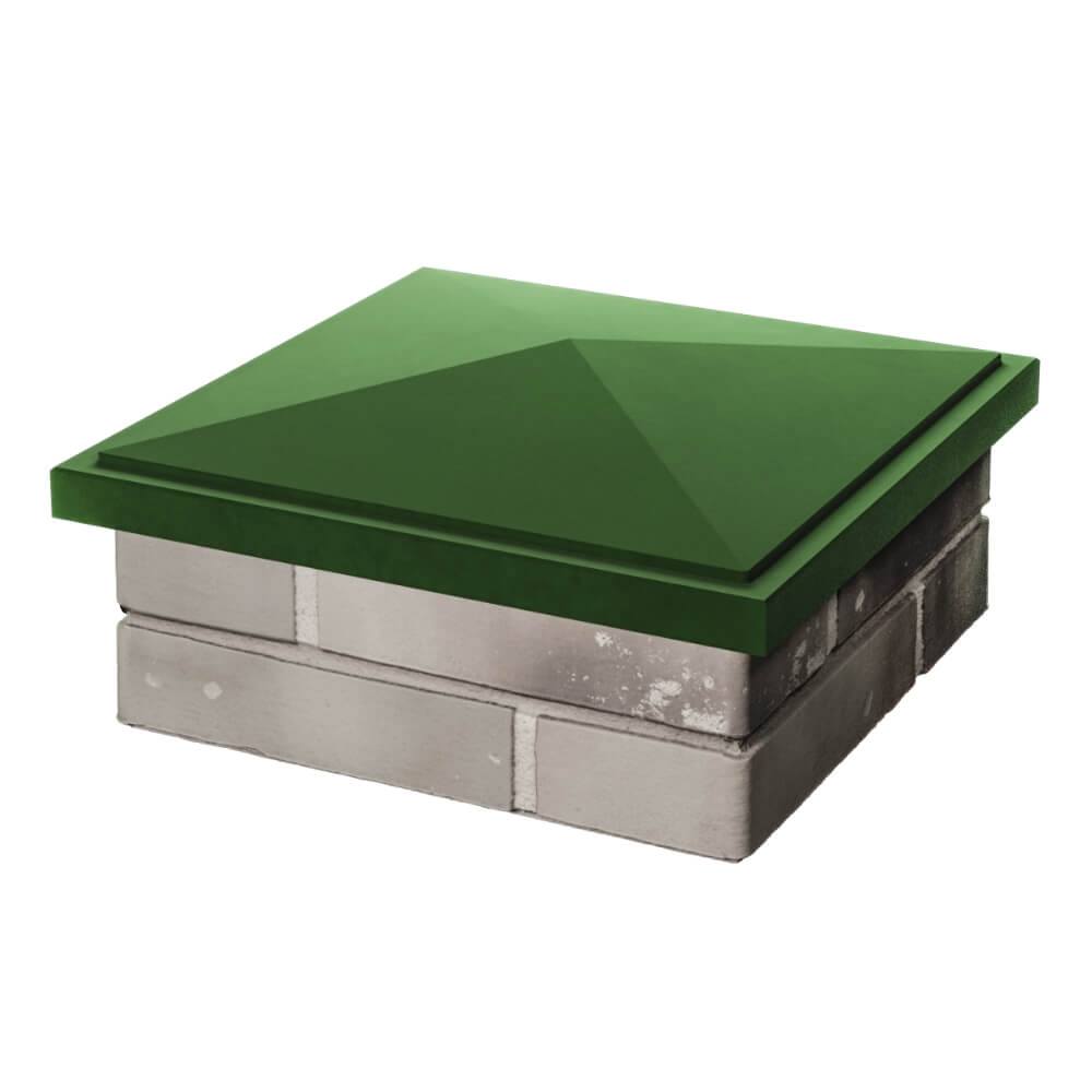 Колпак Zking БонаМоно Зеленый на столб 1.5х1.5 кирпича (385х385, 400х400мм) в Пятигорске фото